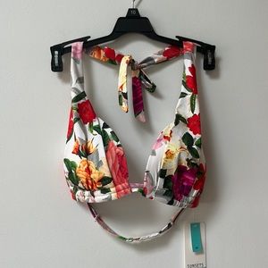 Sunsets California Rose Garden Marilyn Bikini Top,Medium,NWT